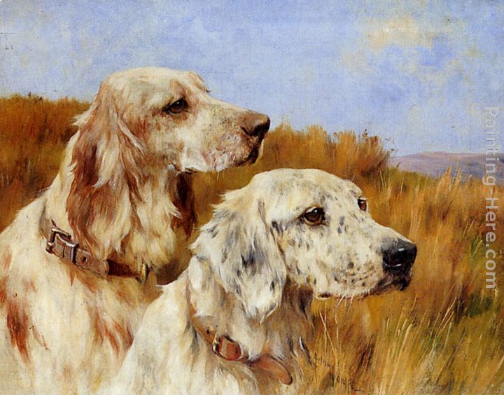 Two Setters painting - Arthur Wardle Two Setters art painting